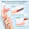 Modelones Poly Nail Extension Gel Kit Slip Solution for Nails with Dual-Ended Nail Brush Anti-Stick Liquid Brushes Cleaning Easy Spread for Beginner