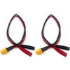 JIECHUN 2pcs Amass XT60 Female to 4mm Banana Bullet Female Connector Adapter Cable 14awg 30cm for iSDT Charger