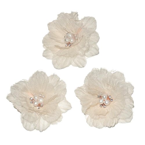 LALAFINA 3pcs Bridal Hawaiian Hairpin Hair Pins Barrettes Hair Clamps Prom Girls Elegant with Snap Vacation Decorated Wedding