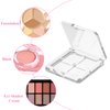 Empty Lipstick Palette 2 Pieces Empty Makeup Palette Empty Lipstick Box Portable Eyeshadow Pan DIY Eyeshadow Powder Blush Lipstick Palette Dispensing Storage Boxes Transparent Container