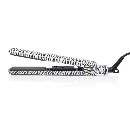 COLOR POP Professional 100% Ceramic Ionic Flat Iron Hair Straightener & Curler 1" (Zebra)