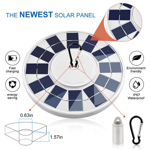Solar Flag Pole Light 128 LED Light, Super Bright Led Solar Powered Lights on Most 15 to 25Ft Flagpole 100% Flag Coverage, 2 Modes 2500MAH Downlight up Flag, IP67 Waterproof Auto On/Off Night Lighting