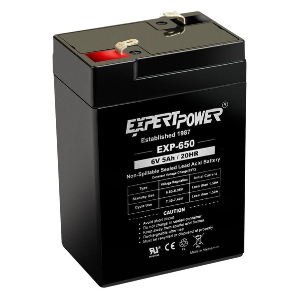 ExpertPower 6V 5Ah SLA Rechargeable Battery