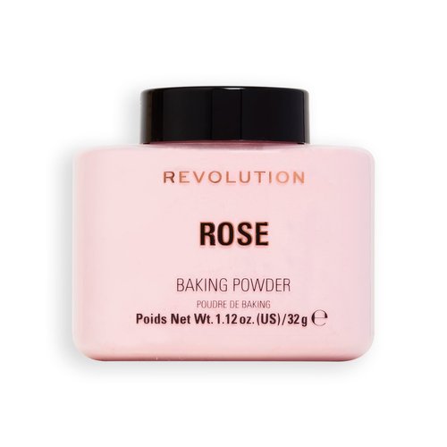 Revolution Beauty, Loose Baking Powder, Makeup Setting Powder, Long Lasting Coverage, Mattifies & Reduces Shine, Rose, 1.13 Oz