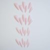 BABALAL Long Stiletto Press on Nails Nude Pink Fake Nails Glossy Glue on Nails 24Pcs False Nails Almond Manicure Acrylic Nails for Women and Girls