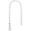 Hidden Hollow Beads Stainless Steel Chain Women's Lanyard, Stronger, Made in USA Teacher ID Badge Card Holder Keys - Stainless Steel - Non Breakaway
