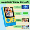 Handheld Game Console for Kids Adults,319+Games in Hand held Games for Kids Ages,Electronic Games for Kids 2.5" Color Screen Rechargeable,Boys Girls Travel Electronics Toys Birthday Xmas Gift Blue