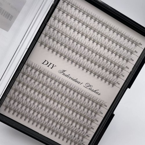 IECILI Individual Lashes/Lash Clusters 240pcs 9-14mm Cluster Eyelash Extensions /12 Roots/C Curl /0.07mm Cluster Lashes/Faux Mink Lash Extensions (C Curl, 10D Cluster Lashes)