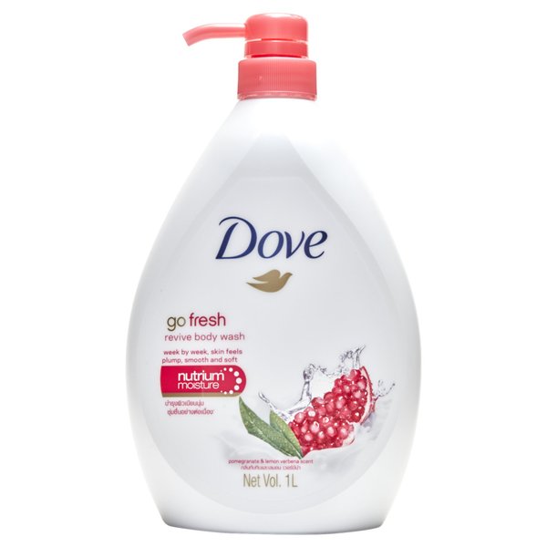 Dove Go Fresh Revive Body Wash, Pomegranate and Lemon Verbena Scent, 33.8 Ounce (1 Liter) International Version