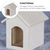 EXCEART Dollhouse Dog House 1/12 Dolls House Dog Kennel Miniature Dollhouse Garden Decoration Accessories