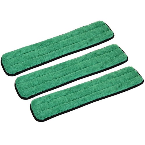 Real Clean 18 inch Microfiber Dry Dusting Mop Refill Pads for Flat Microfiber Mop Frames (Pack of 3)