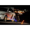 StonePoint LED Lighting Emergency LED Road Flare Kit Set of 3 LED Bright Roadside Beacons with Magnetic Base Flashing or Steady Red Lights Includes Storage Bag