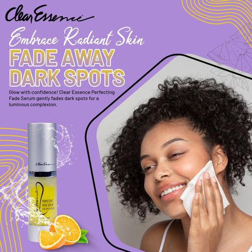 Clear Essence Lemon Plus Vitamin C Serum for Face (0.5 Oz) – Hydroquinone-Free Vitamin C Facial Serum for Even Skin Tone, Fading Dark Spots & Flawless Complexion | Safe for All Skin Types