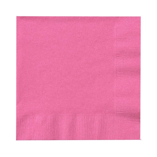 Creative Converting 803042B Bright Pink Beverage Paper Napkins, 50 Pcs