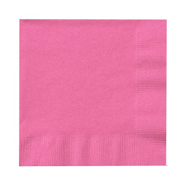 Creative Converting 803042B Bright Pink Beverage Paper Napkins, 50 Pcs