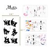 PHOGARY 90 Pieces 34 Sheets Cat Pets Theme Temporary Tattoos Kitty/Dog/Fox/Rabbit Patterned Body Art Waterproof Tattoos for Kids