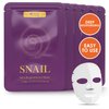 LA PURE Korean Face Mask - 10ct Snail Mucin Hydrating Face Masks Anti Wrinkle Anti Aging Deep Moisturizing Natural Snail Mucin Mask Sheet Mask Paraben Free Facial Skin Care Products Korean Skin Care