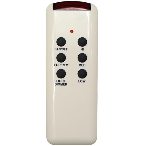 CHQ8BT7053T Ceiling Fan Remote Control 5 DIP Switches, 3 Speeds + Off Position, Reversing, Light Control & Dimmer