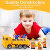 FUNERICA Toy Figures & Playsets - Construction Workers Toy Figurines - Play People for Kids - Miniature Little People Building and Construction Toy People - Mini People Community Helpers (4-Pack)