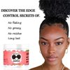 Edge Control Wax for Women Strong Hold Non-greasy Edge Control Smoother Edge Tamer, Edge Wax Styling Tamer Edge Control for Black Hair No Flaking, White Residue, Shine and Smooth 4oz (Sweet Peach )