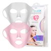 Lindo Silimask - Reusable Anti-Wrinkle Silicone Face Mask Holder for Sheet Masks, Moisturizing Facial Mask Cover, Prevent Evaporation, Beauty Face Tool, Travel Pouch Included, 2 Pack