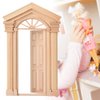 Miniature Wooden Door Minature Dollhouse Miniature Dollhouse Accessories Wood Door Dollhouse Furniture Model Fairy Door House Furniture for 1:12 Dollhouse