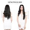 DOORES Sew in Hair Extensions 18 Inch 100g Jet Black Human Hair Extensions Sew in Full Head Set Remy Hair Extensions Weft, Weave Hair Extensions for Women