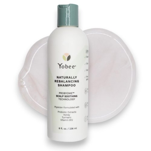 Yobee Naturally Rebalancing Shampoo | Dry, Flaky & Itchy Scalp Care with Para Probiotics, Organic Honey & Turmeric, Vitamin B12 & Oat Extracts | Dandruff & Psoriasis Relief (1 Bottle)