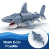Neomoner Shark Building Blocks Party Favors, 2 in 1 Deep Sea Creatures Building Toy Set, Party Favor for Age 6-12 Years Old Boys & Girls Valentine's Day, Birthday (230pcs)