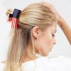 Vovii Red White Blue Hair Claw Clips, Patriotic American Flag Accessories for 4th of July Independence Day Outfits