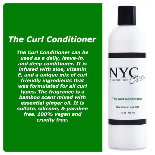 NYC Curls The Curl Conditioner | Daily, Leave-in, & Deep Conditioner for Curly, Coily, & Wavy Hair | 3 products in one | Silicone Free & Vegan | 12 FL OZ