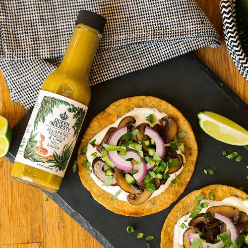 Queen Majesty Jalapeño, Tequila & Lime Hot Sauce, 5 oz - All Natural, Vegan, Kosher, Gluten Free, non GMO, No Sugar, Made in the USA, Award Winning