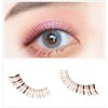 Dorisue Natural false eyelashes Brown Eyelashes 3D Light Color False Eyelashes Short Handmade lashes wispies Natural False Eyelashes Eye Makeup Fake Eyelashes 5 Pairs eyelashes pack