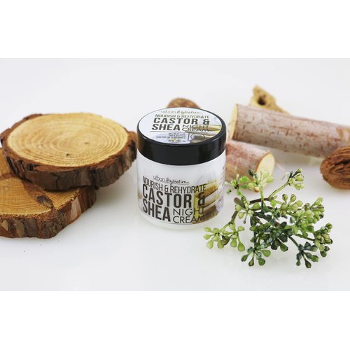 Urban Hydration Nourish and Rehydrate Castor and Shea Night Cream | Fights Acne, Detoxes, Refreshes and Smooths Skin Overnight, Anti-Aging Benefits For All Skin Types | 2 Fl Ounces