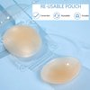 Adhesive-Free Nipple Covers for Women Reusable Breast Pasties Ultra Thin Invisible silicone bra Beige