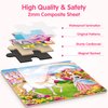 SYNARRY Unicorn Princess Fairy Magnetic Puzzles for Toddlers 3-5 Girls, 20 Pieces Travel Puzzles for Kids Ages 4-6, Car Airplane Road Trip Activities Games Toys for 3 4 5 Year Old Girls Birthday Gifts