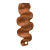 viviaBella Clip in Body Wave Human Hair Extensions 20 Inches Copper Red Color Virgin Hair Double Weft 7Pcs/lot 120g/set 16 Clips for Girls Beauty (120g 20", Copper Red)