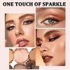 TEEROVA Eyeshadow Stick, 6 Pcs Muti-Color Eyeshadow Pen Set, Creamy Waterproof Long Lasting Eye Makeup Kit, Shimmer Glitter Metal Color Contour Stick