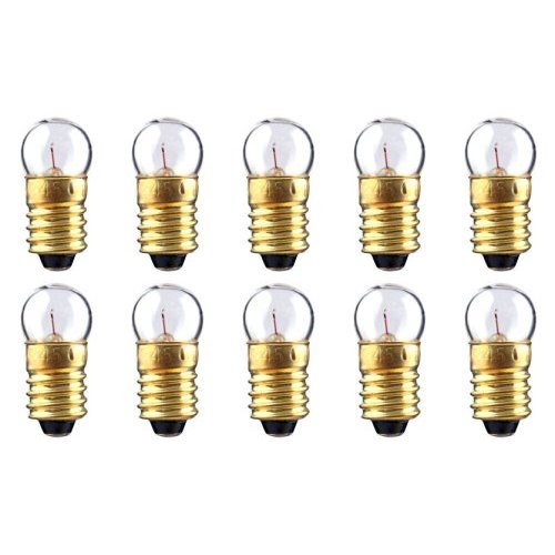 CEC Industries 245 Miniature Bulb, 2.46V, 1.23W, G3.5 Shape, E10 Miniature Screw Base (10-Pack)