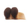 VANTOBEST Hair Accessory Comb, 2Pcs Sponge Hair Pad Charming Bump It Up Volume Inserts Hair Bun Maker for Women Lady Girl (Brown)