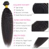1B Yaki Straight Bundles Human Hair Color 1B Kinky Straight Bundles 8a Grade Double Weft Brazilian Remy Hair Weave Extensions Soft and Silky for Black Women (18 20 22 inch 3 Bundles)