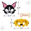 VLOMOT 12 Pcs Dog Party Favors Felt Masks - Puppy Party Decorations with 12 Styles - Dog Birthday Party Supplies for Dog Pinata, Goodie Bag Fillers