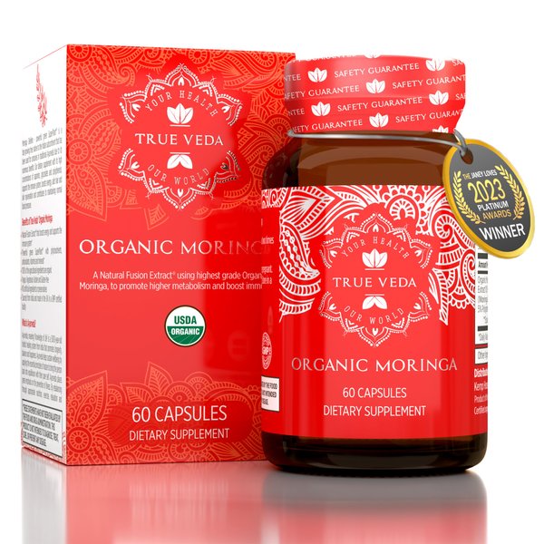 Organic Moringa Capsules Organic - Moringa Oleifera Capsules | Natural Herbal Supplement from Moringa Leaves | Certified USDA Organic | Vegan | Moringa Leaf Capsules Superplant | 60 Moringa Pills