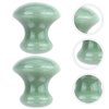 Uonlytech Ice Roller 2Pcs Facial Tools, Green Jade Quartz Mushroom Face Massage Rollers Stones Scraping Massage Tool for Women Home Spa Face Roller