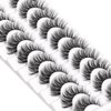 KSYOO 10 Pairs D Curl 8-15mm Cat Eye Lashes, Clear Band 3D Fluffy Wispy Faux Mink Lashes That Look Like Extensions,Semi-dramatic Russian Strip Eyelashes Pack-10 Pairs (Clear Band V1-10 Pair)