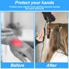 Giantree Heat Resistant Glove, 3 Finger Heat Resistant Gloves, Professional Curling Iron Barber Glove, Reusable Straightener Protector Glove for Curling Wand Flat Iron Hot-Air Brush Proof Sublimation