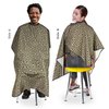Allegro Combs Hair Cutting Cape Haircut Barber Apron Hair Stylist For Men Hair Cape Kids Cutting Adjustable Water Resistant One-Size-Fits-All 46 X 60 In. 1 Pc. (Gold & Black)
