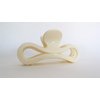 Long rounded vanilla blonde creme hair claw clip