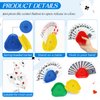 Syhood 4 Pcs Kids Card Holders Playing Card Holder for Kids Plastics Playing Card Tray for Adults Free Poker Holder Tray Happy New Year Family Card Activity Game Holds 10-12 Cards Each(Colorful)
