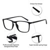 OCCI CHIARI Reading Glasses Men's Rectangle Reader Durable Spring Hinge 1.0 1.25 1.5 1.75 2.0 2.25 2.5 2.75 3.0 3.5(Black 200)